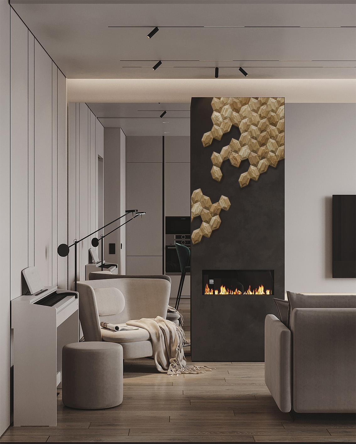 Стеновая панель Tarsi Рубин 262х370 мм Дуб/брашированный/масло